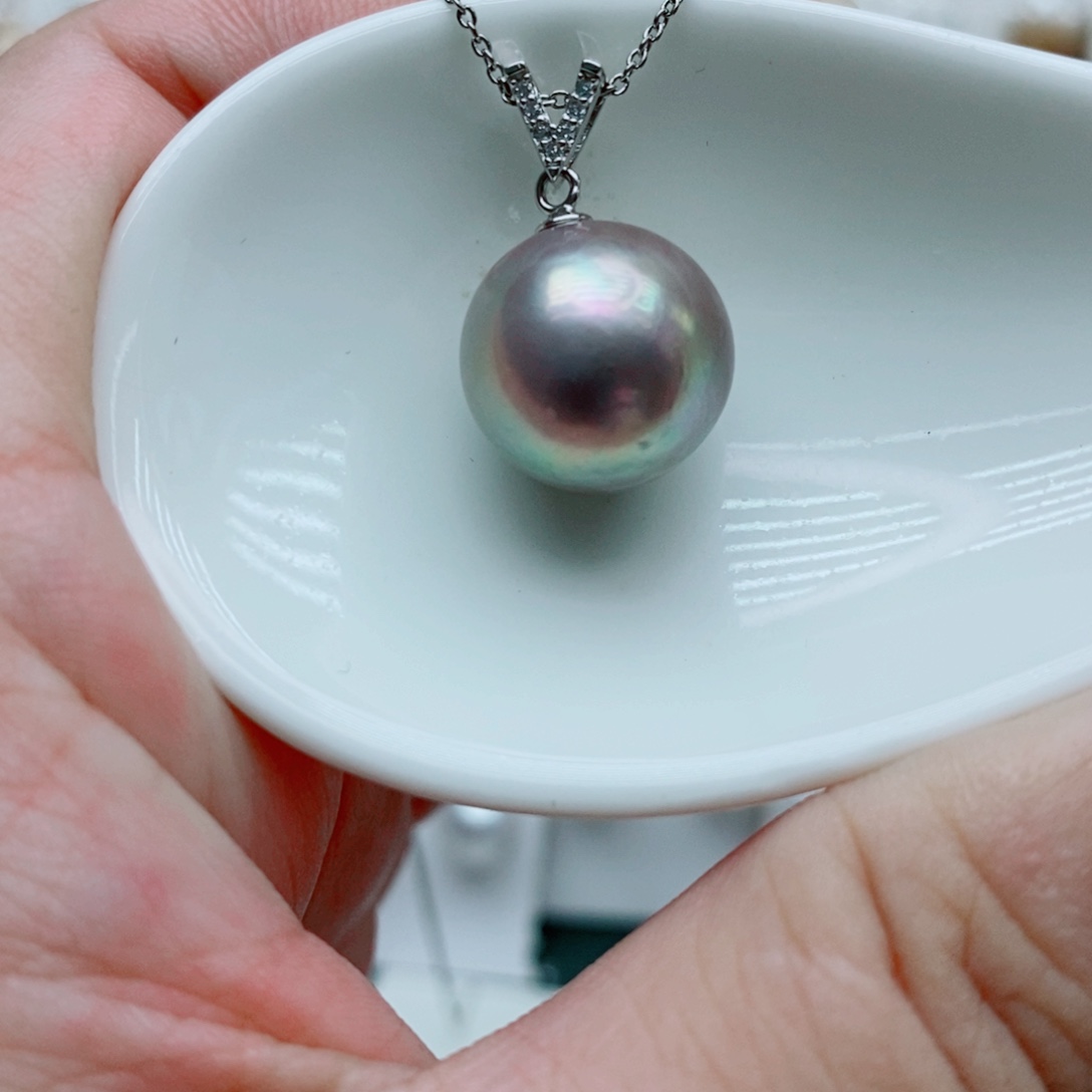 吊坠(赠链)银S925镶嵌淡水珍珠13.5mm
