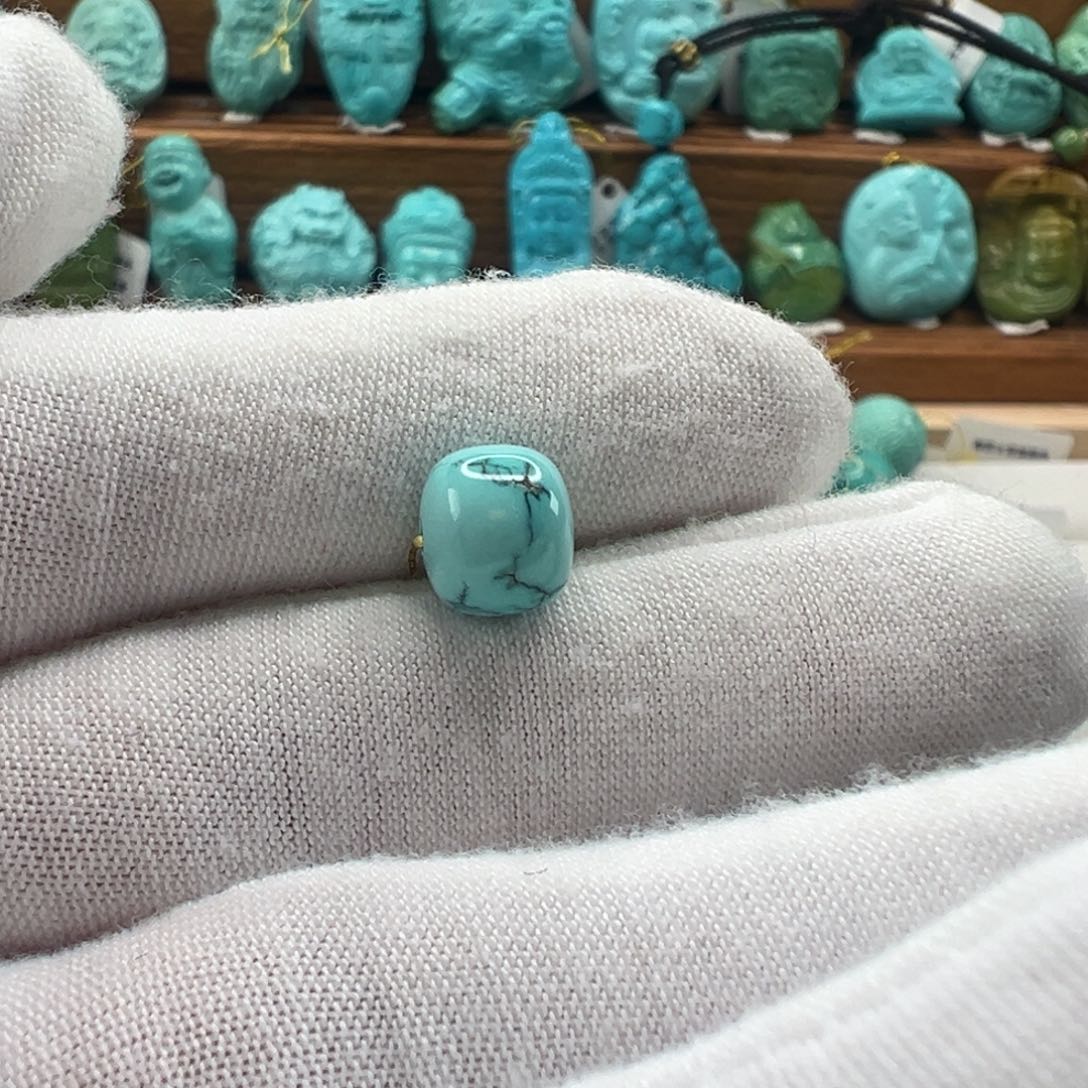 绿松石未镶嵌老型珠8.5mm