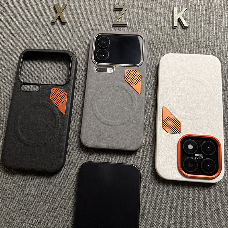 金甲散热磁吸适用华为mate80手机壳男款小米17promax简约防摔荣耀