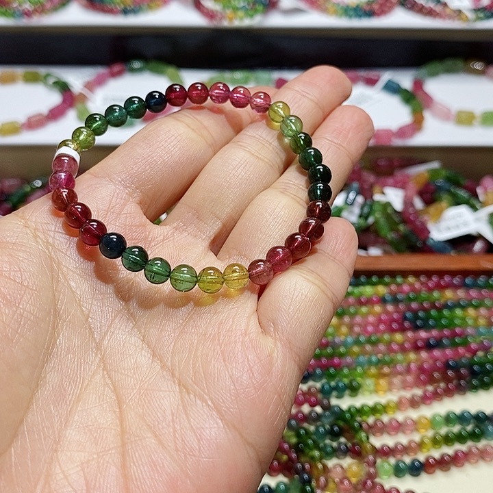 碧玺手链未镶嵌天然碧玺5.7毫米