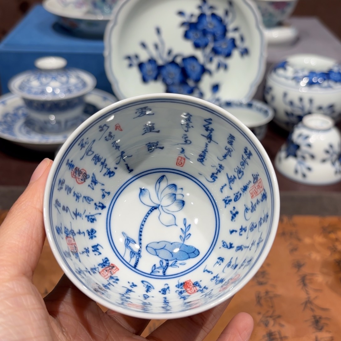 瓷片赤*景德镇纯手工手绘