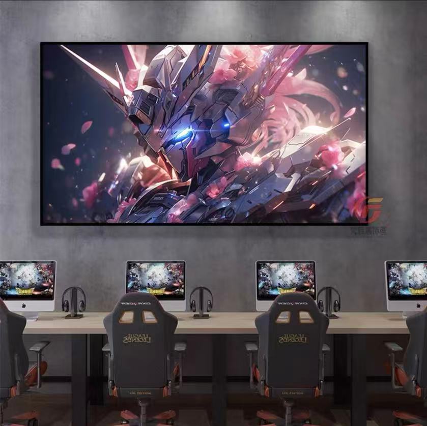 【高达】高达机甲装饰画元祖万代自由强袭机动战士挂画40*80pvc