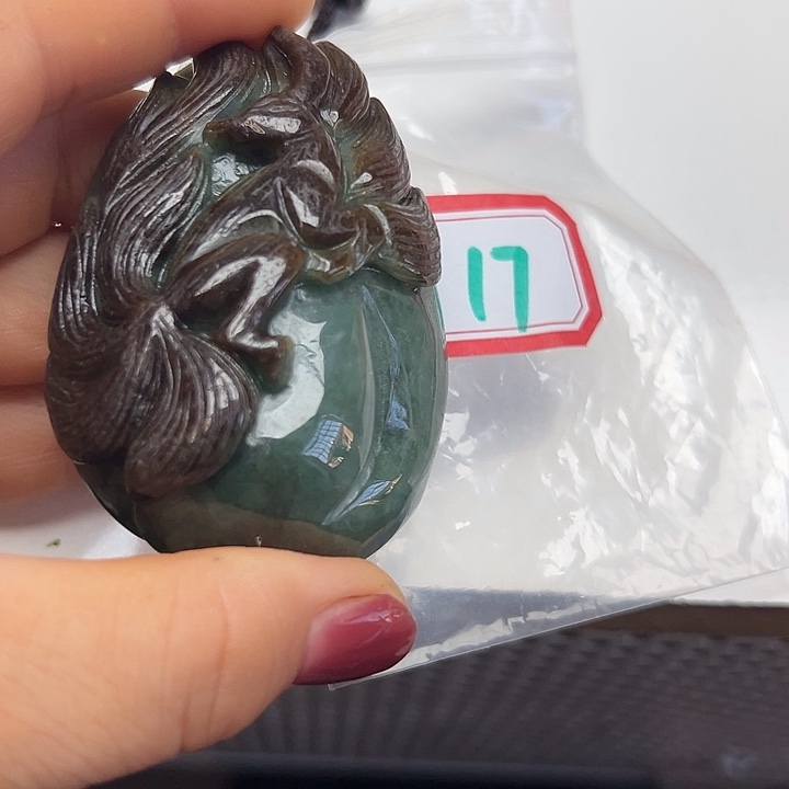 翡翠未镶嵌吊坠(不含链)深***吹