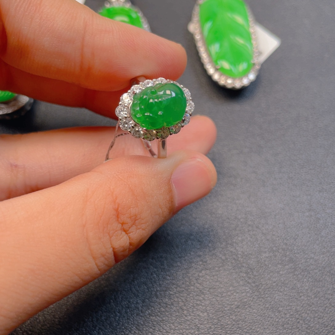 翡翠银S925镶嵌吊坠(不含链)