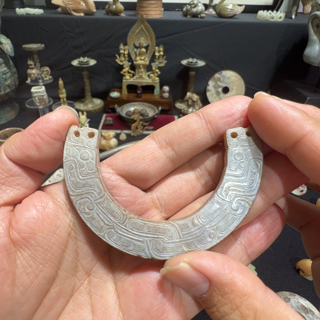 和田玉（糖玉）未镶嵌挂件我在这里等着你