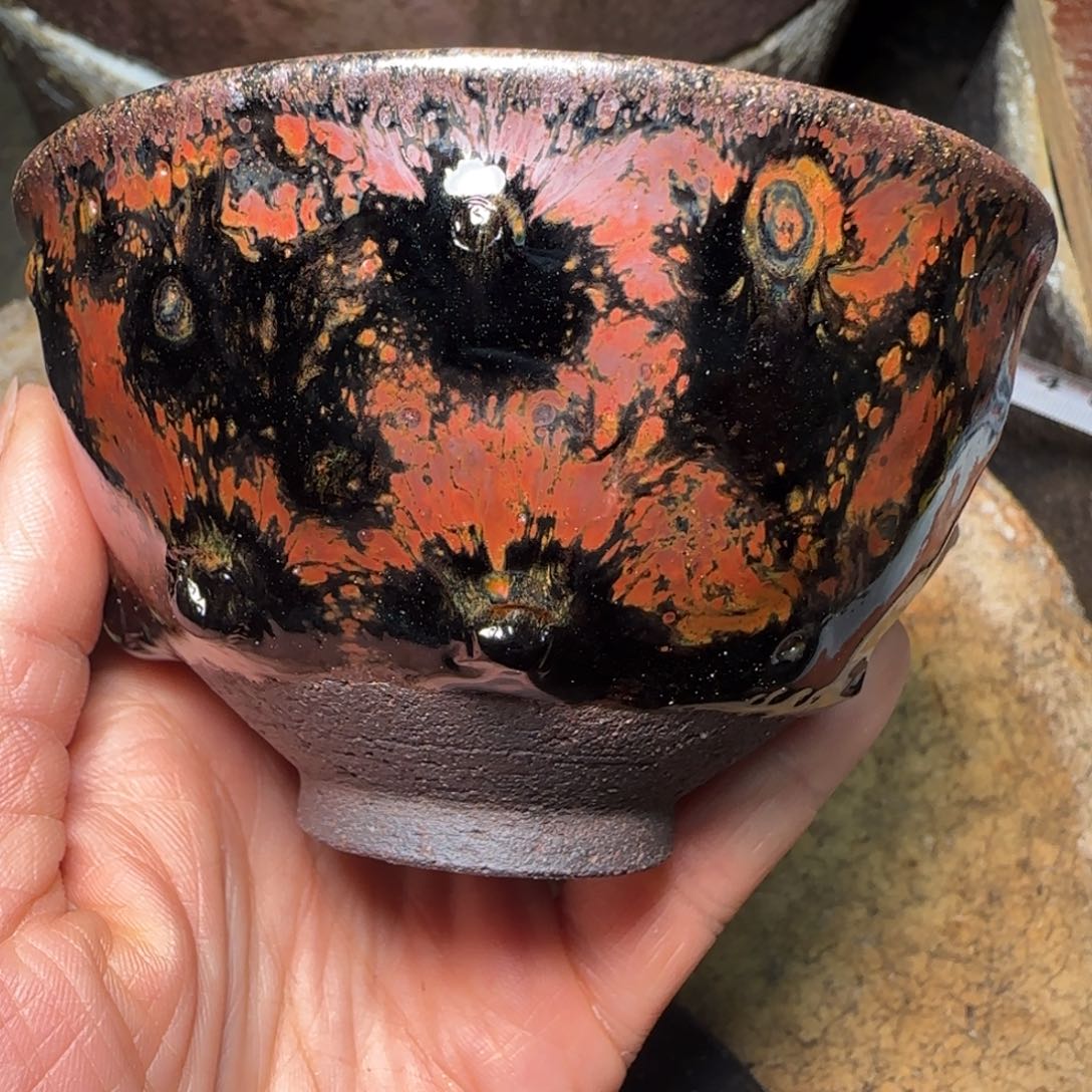 柴烧建盏茶盏茶杯992