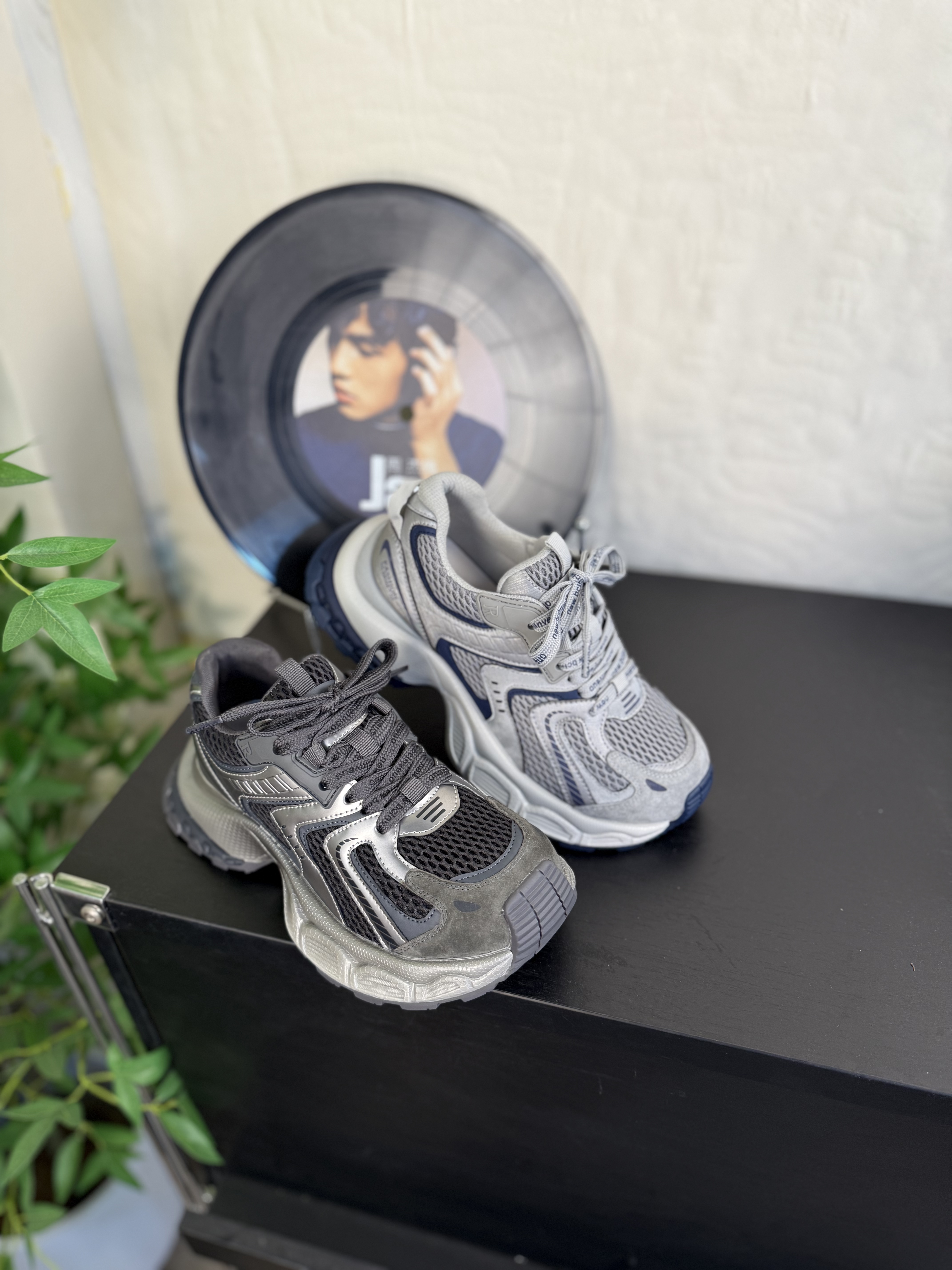 南油字母四季加厚新款老爹鞋女鞋运动休闲鞋增高系带真皮5559
