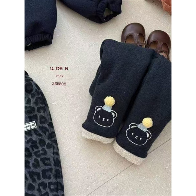 【魔法熊】1000克釉兮·25冬~女童可爱超萌卡通加厚打底裤265508童装