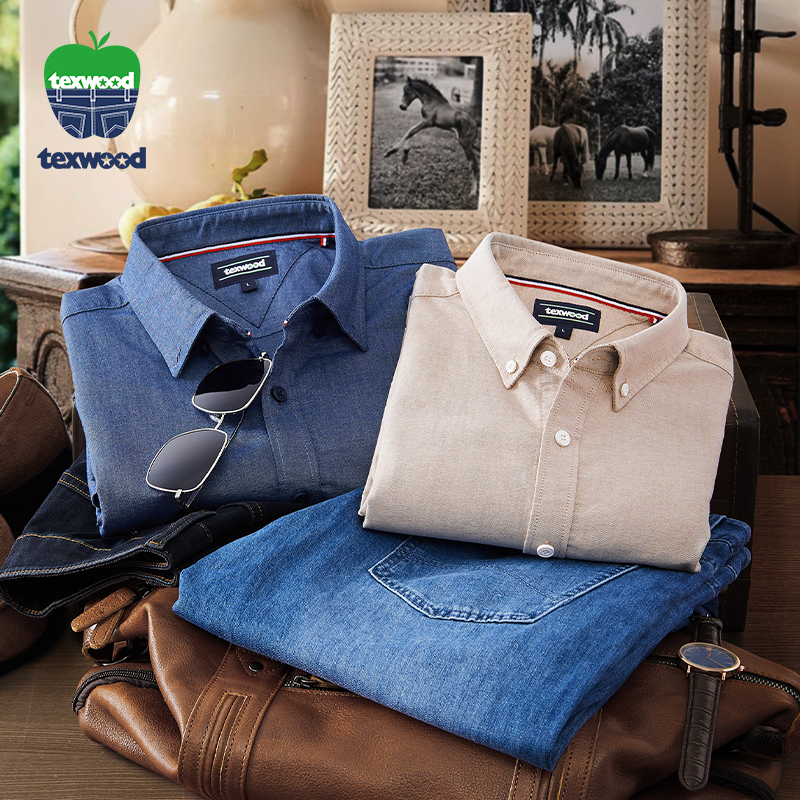 Texwood/德士活【限时福利】男士纯棉衬衫秋冬舒适百搭