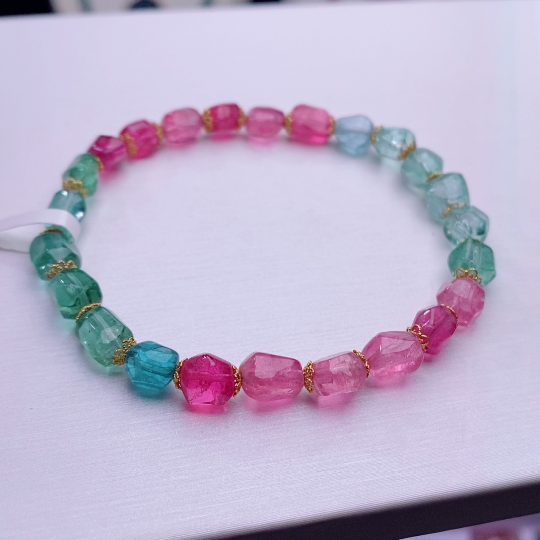 18K金镶嵌手链碧玺碧玺A手链