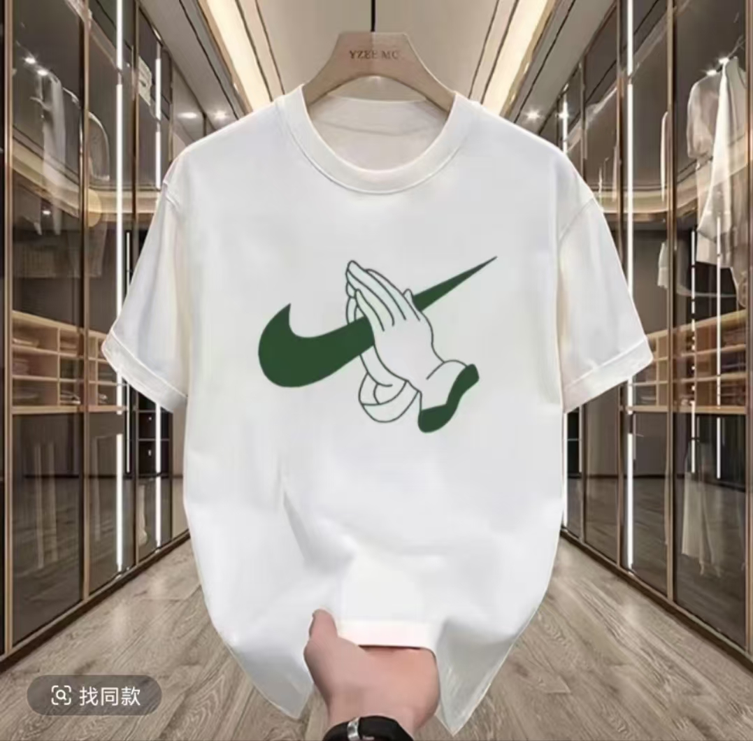 【一折粉丝福利】2025春夏新款奢品男女同款重磅情侣时尚休闲T恤-76