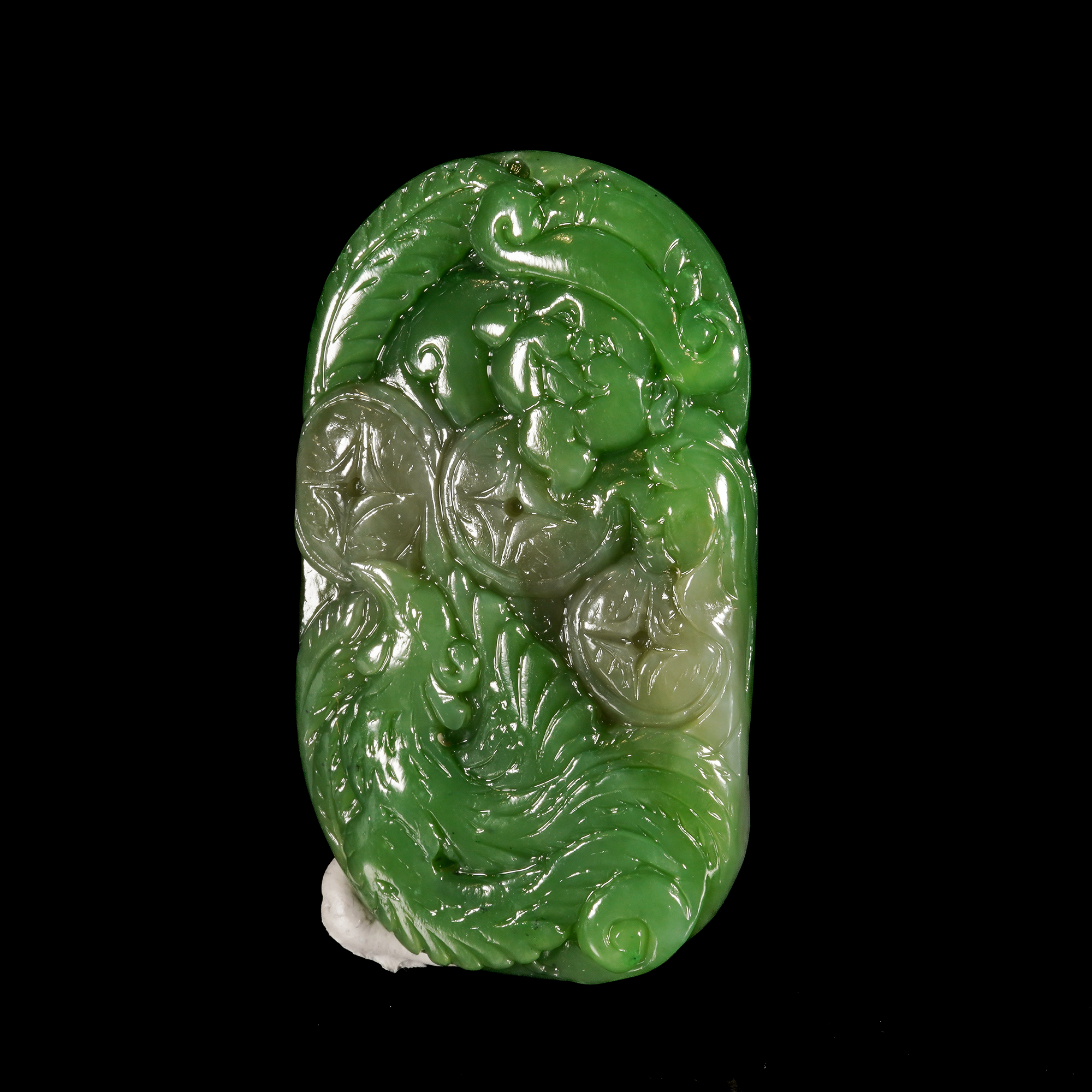 LOT.026和田玉雕财神佩/X4134