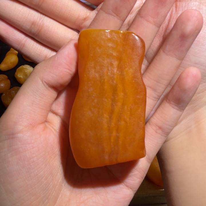 d***G琥珀未镶嵌颈饰蜜蜡虎皮千薄无事牌