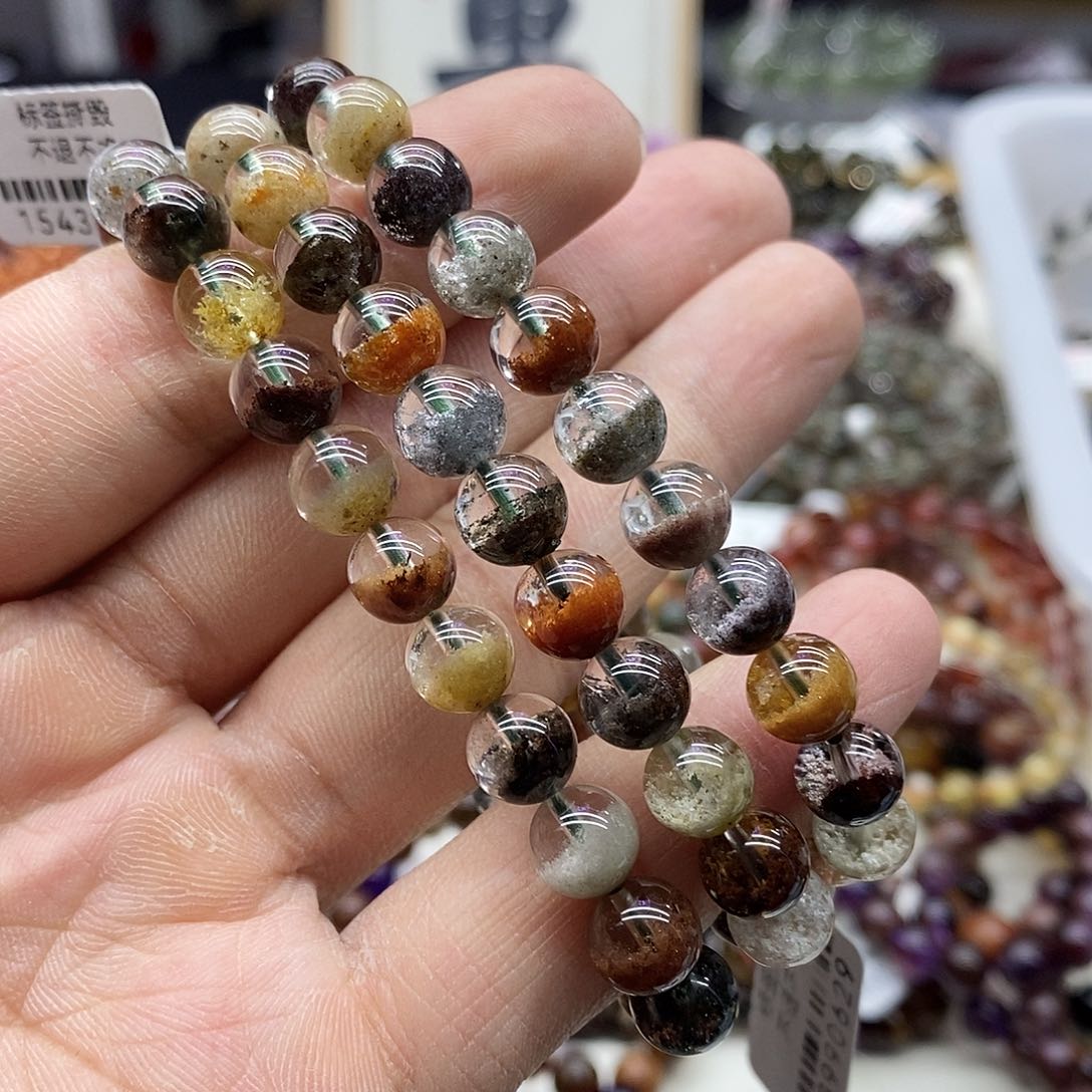 水晶手链未镶嵌多样性发货发一条