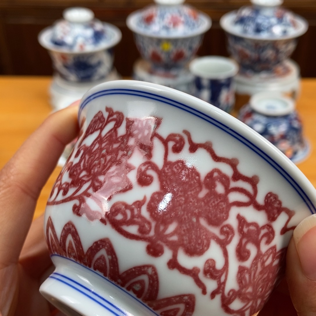 手绘现代茶具非古董