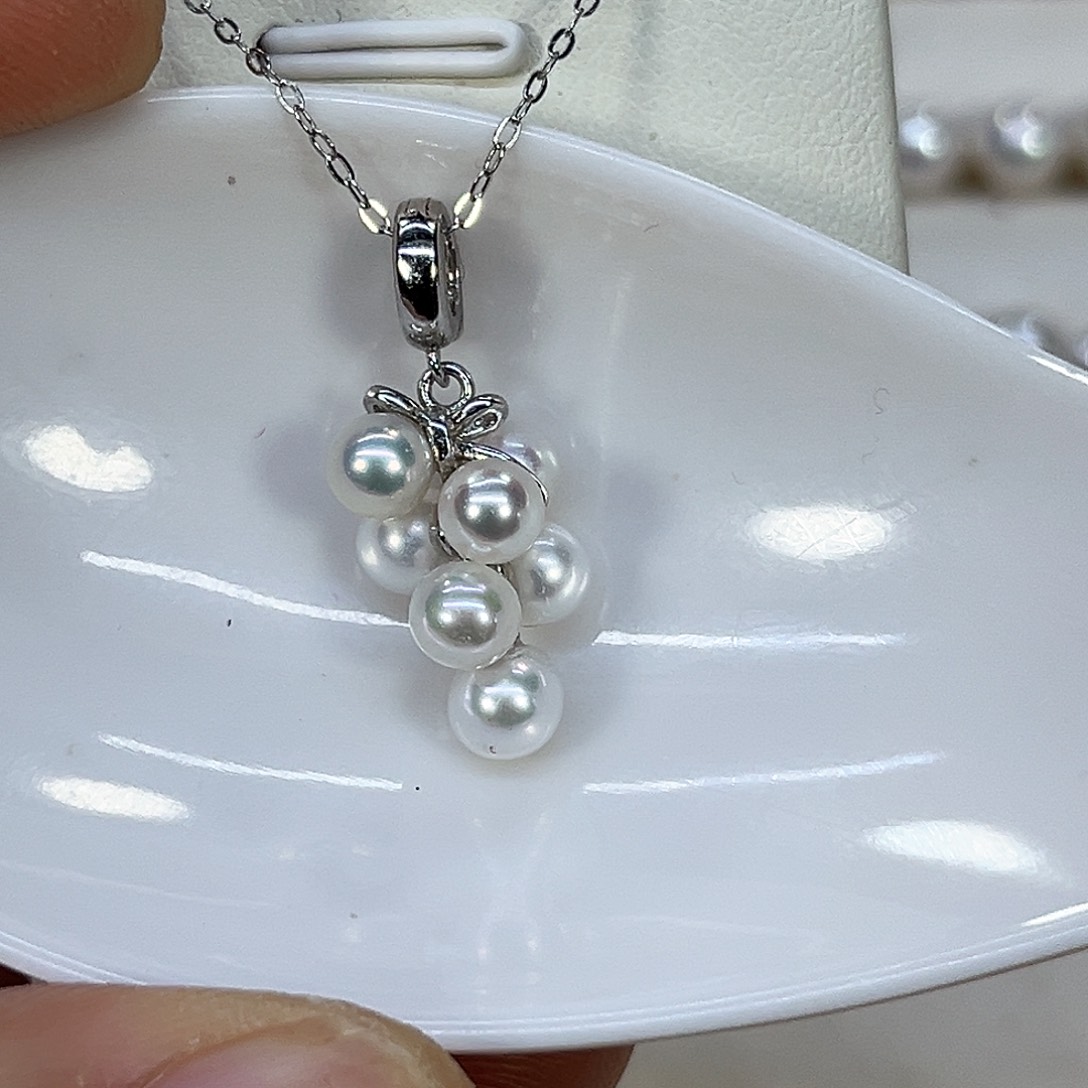 颈饰淡水珍珠银S925镶嵌