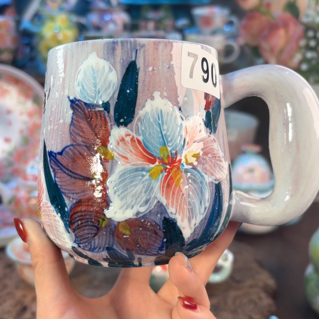 景德镇手绘高温釉下彩陶瓷茶具