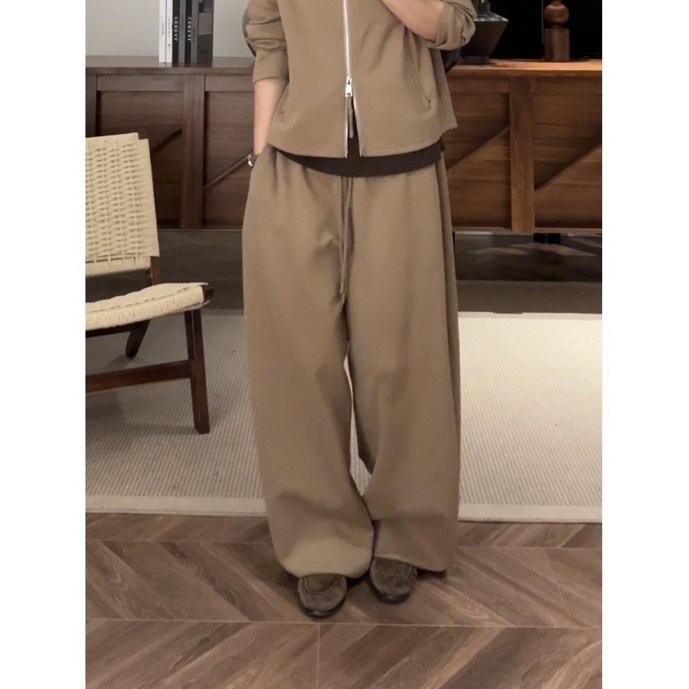 【YILI显瘦女装】时尚百搭纯属松紧腰抽绳休闲裤 Y1481