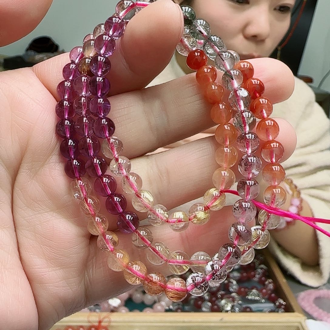 水晶手链未镶嵌多宝多圈