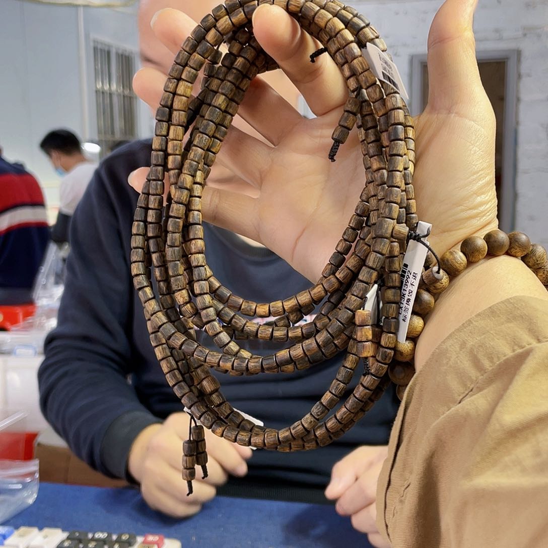 沉香手串棋楠白露桶珠长串0.5/15克多样性发一