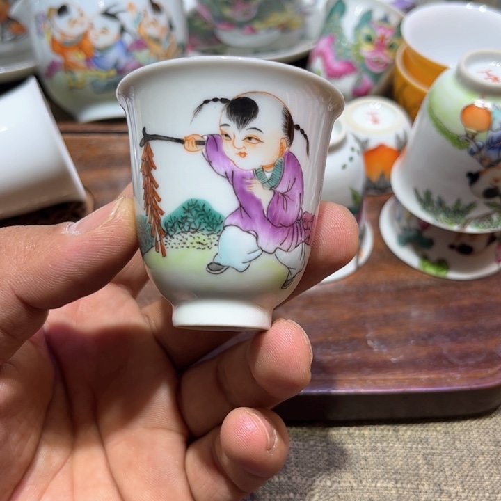 纯手绘精品盖碗杯