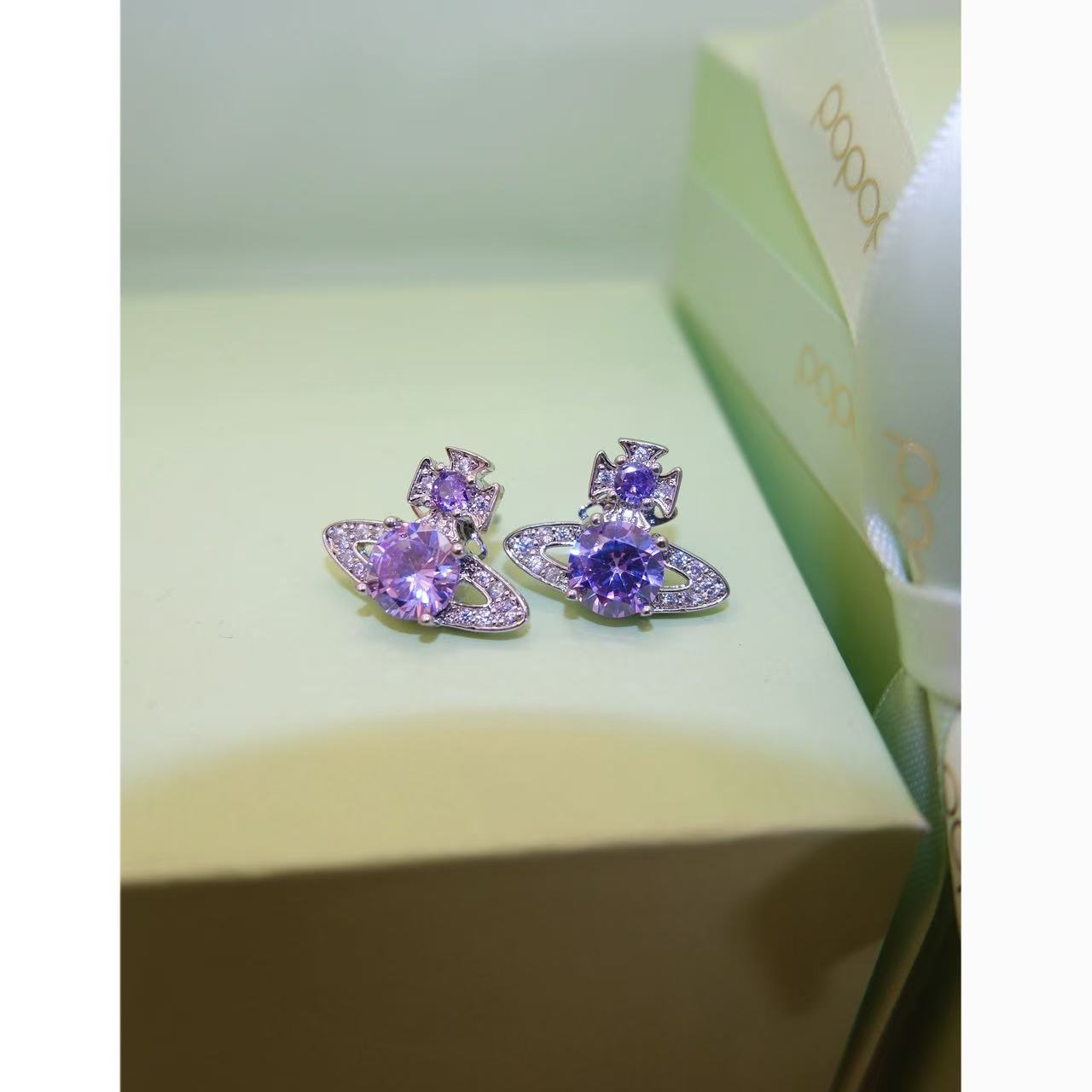 铜合金锆石耳饰 小众设计百搭ins耳饰46423