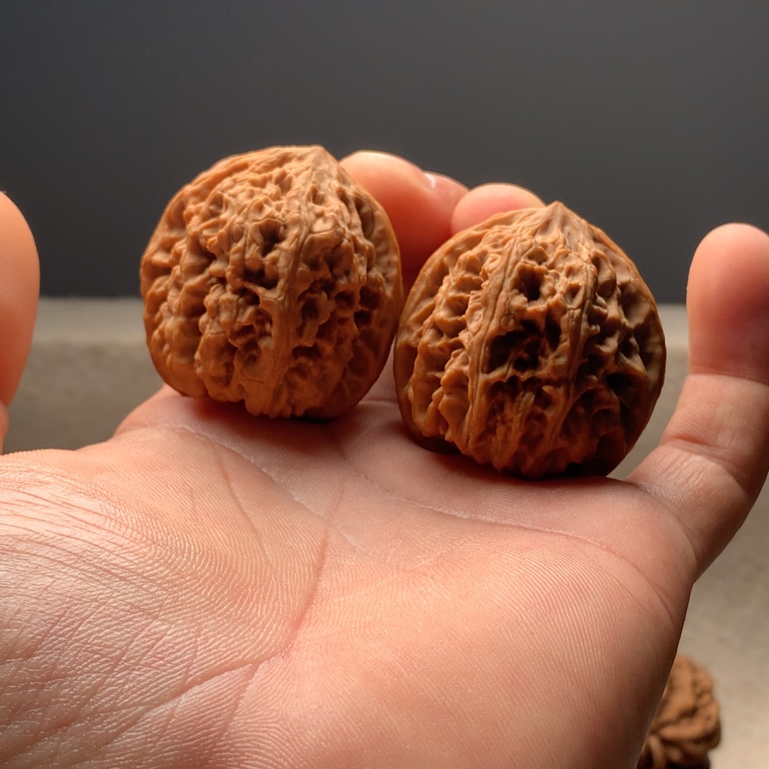 涼***染吊坠文玩核桃紫荆关野牛文玩核桃