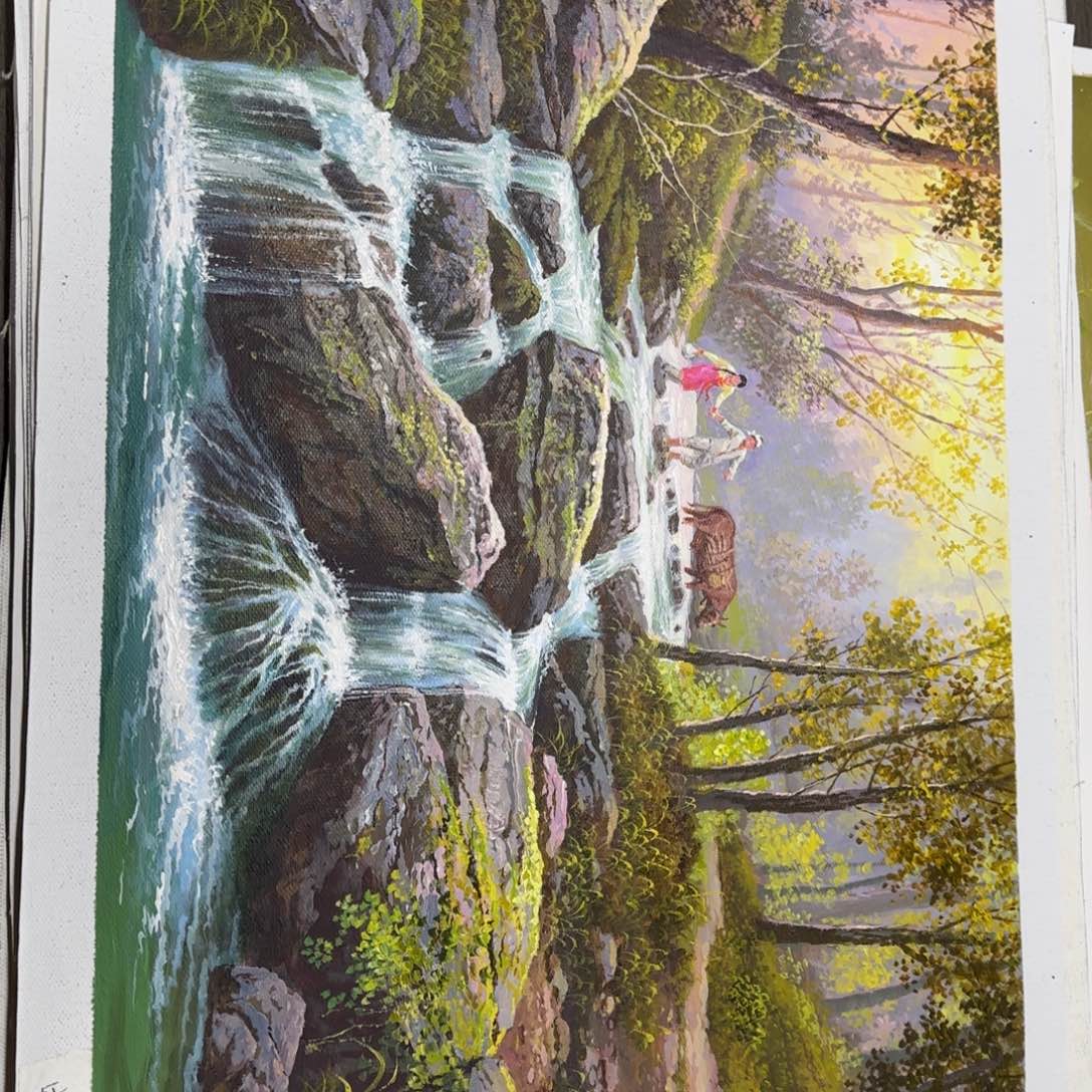 油画好想你了你是你