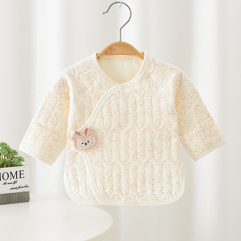 【2件送胎帽】婴儿半背衣新生儿保暖上装刚出生保暖棉衣秋冬季春秋