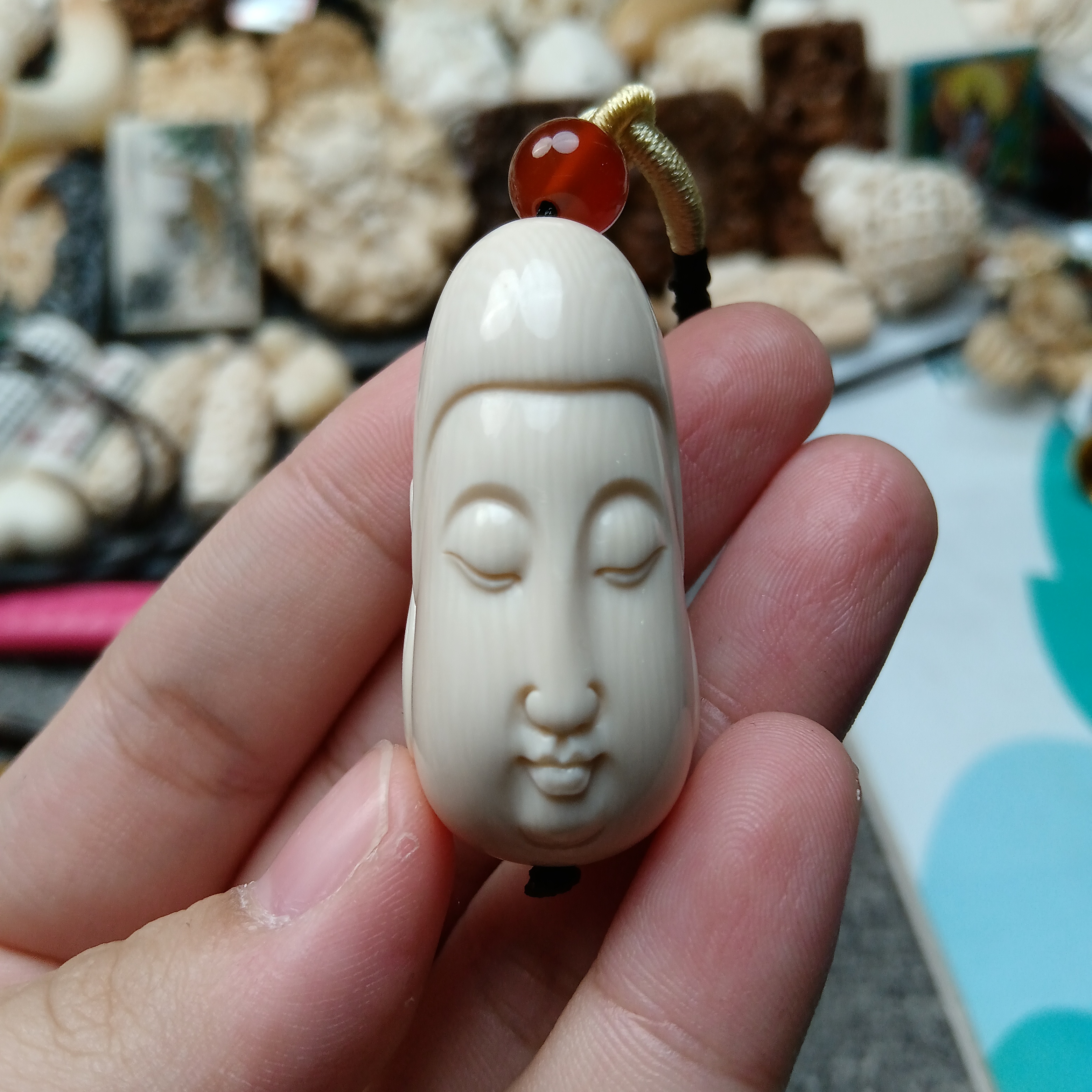 上古冰川猛犸象牙小珍大师亲工如来佛头