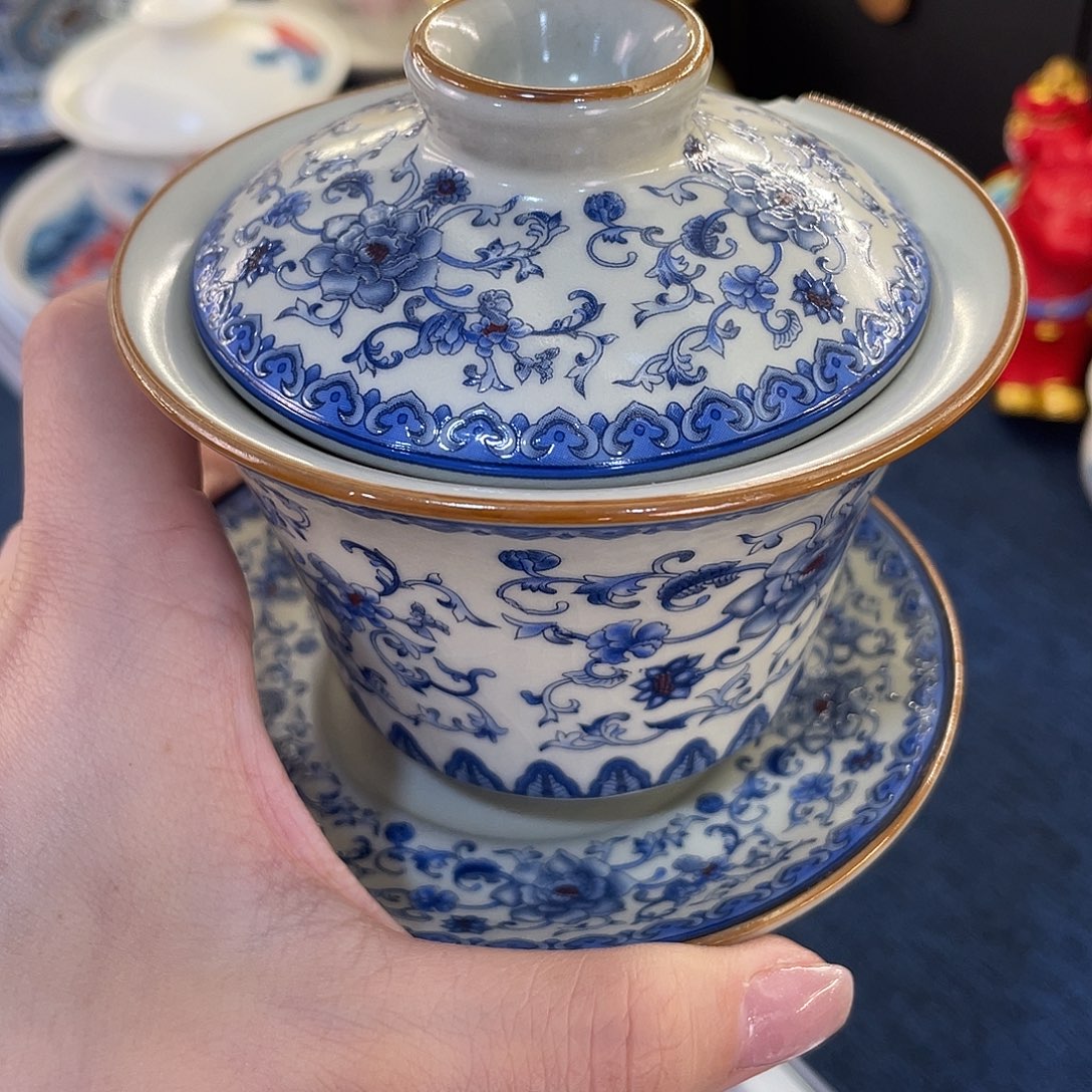 陶景德陶瓷盖碗茶具