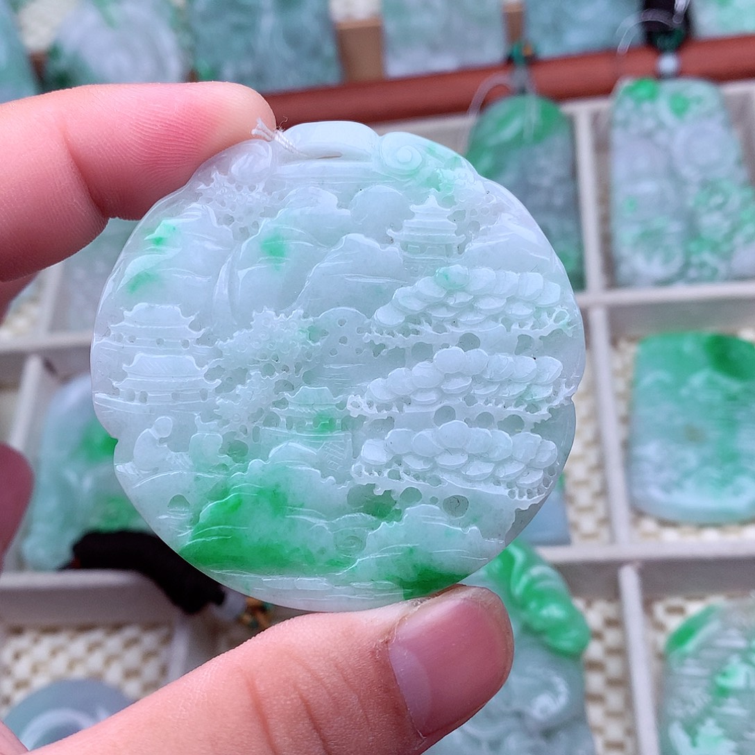 翡翠未镶嵌吊坠(不含链)