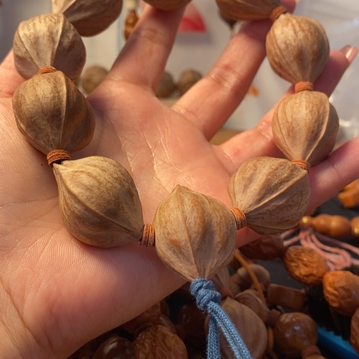 橄榄核手串/手链2.3原皮四花
