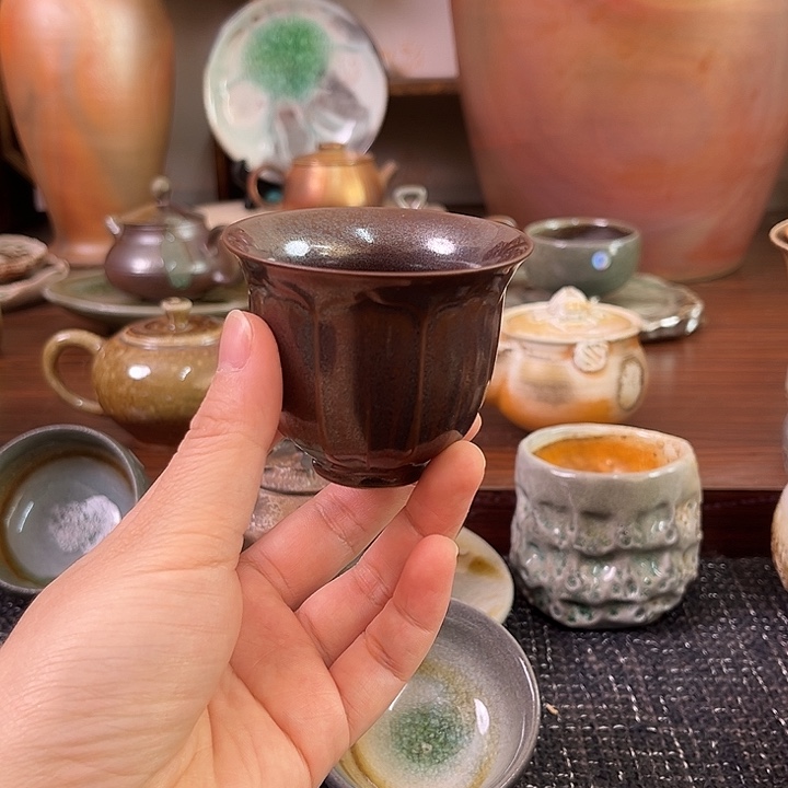 紫金莲花主人杯茶杯