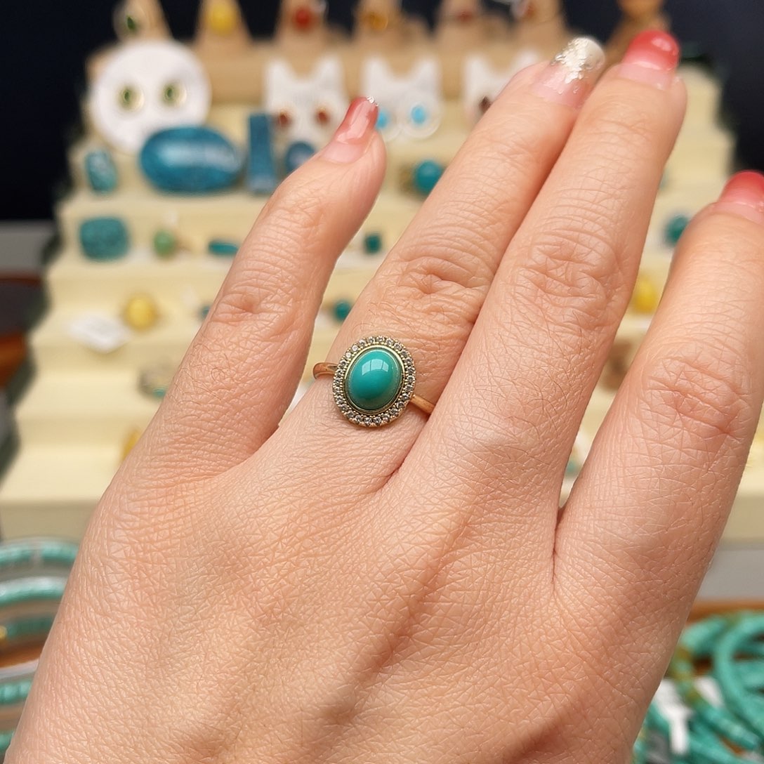 绿松石戒指合金女戒