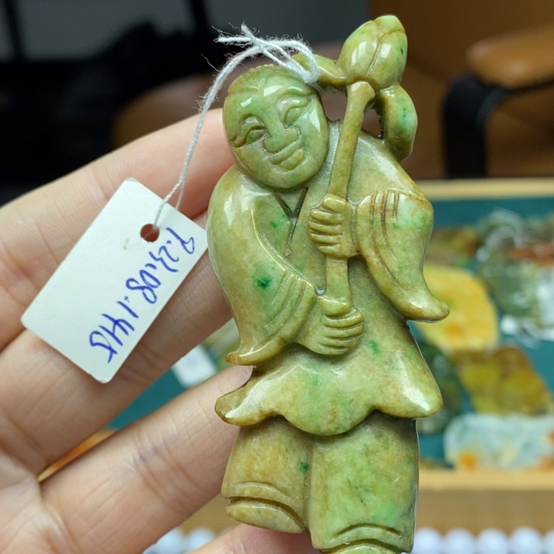 翡翠颈饰未镶嵌童子70号