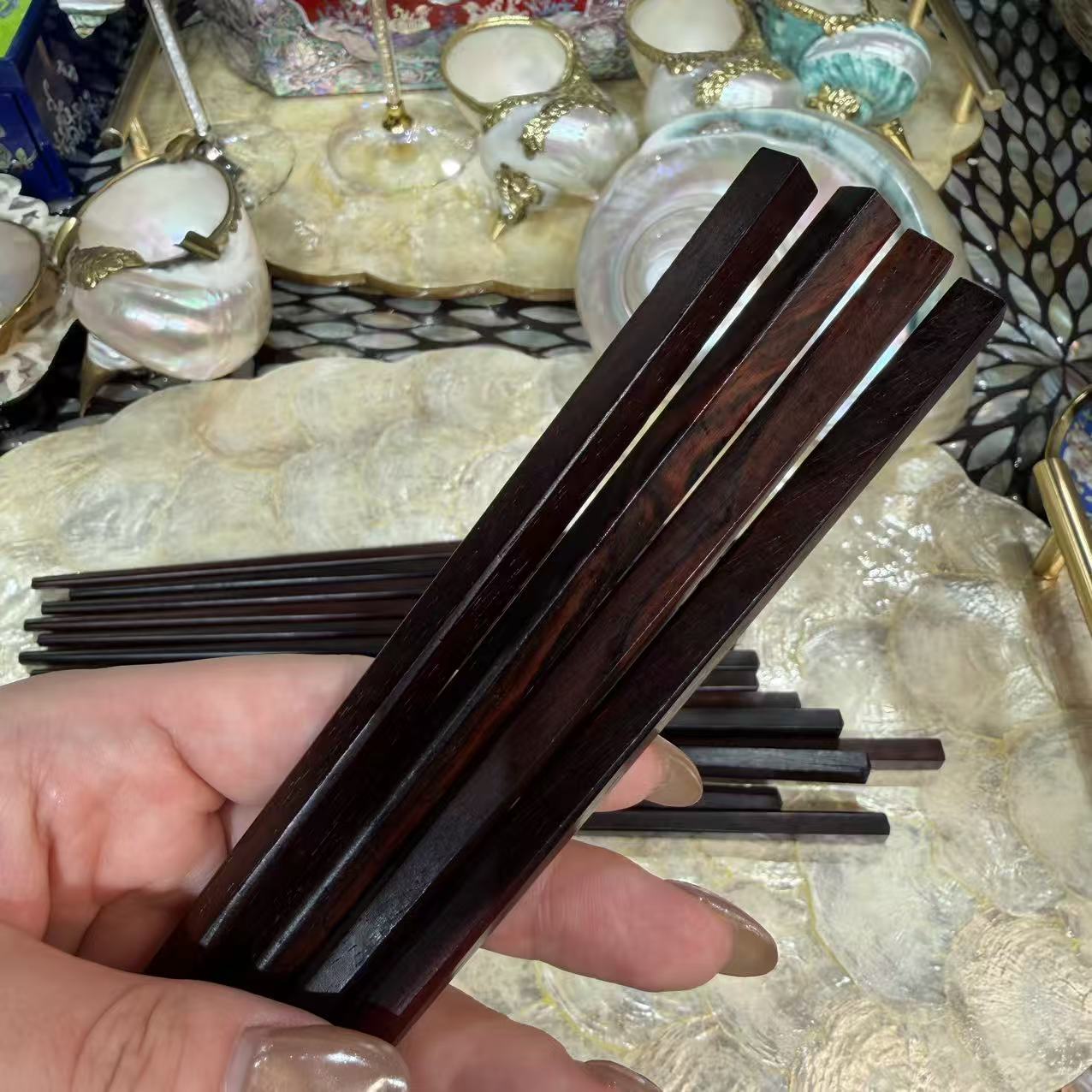 KA-|| 【黑】东南亚酸枝筷子10双