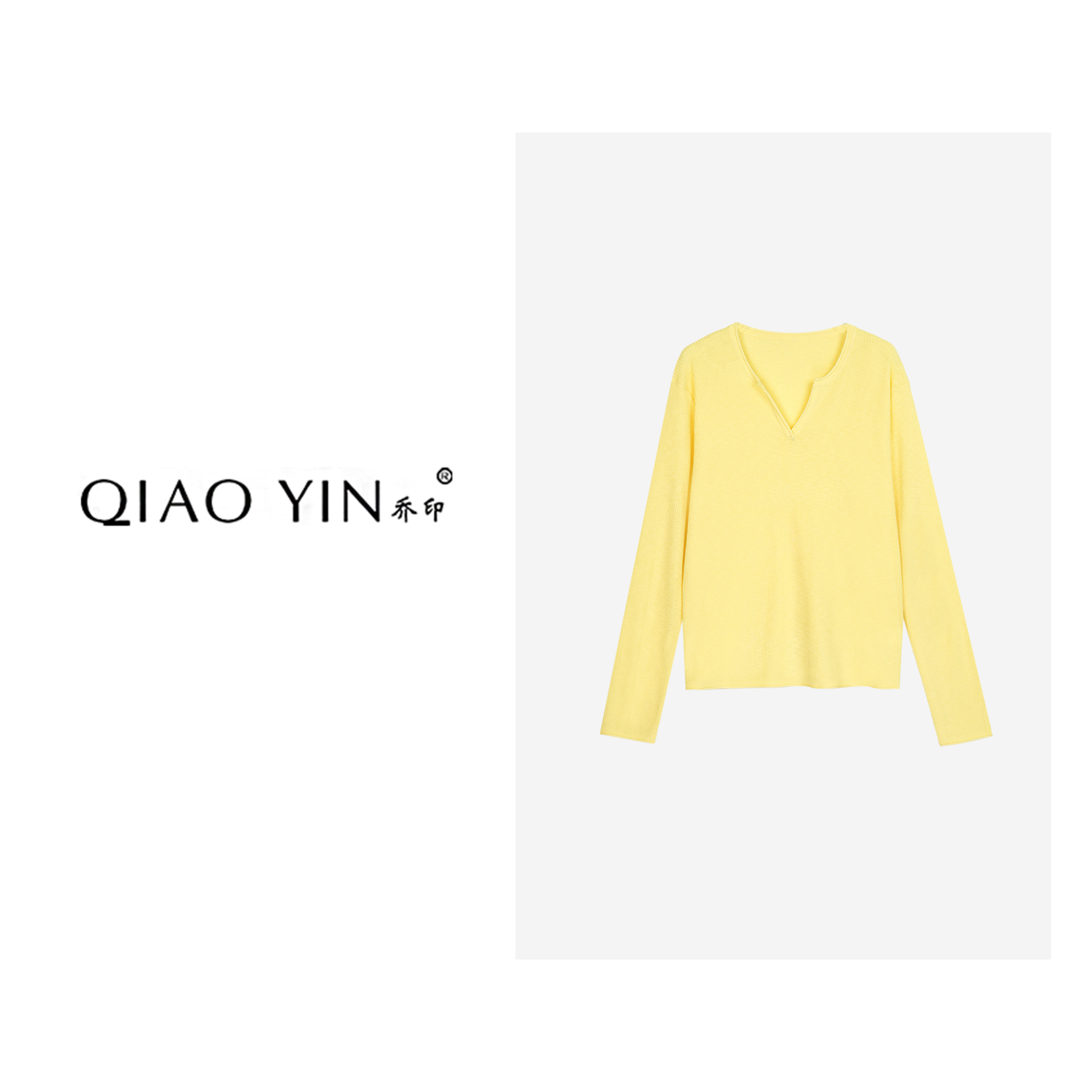 QIAO YIN“毛衣“长袖针织时尚休闲显瘦套头QY26644