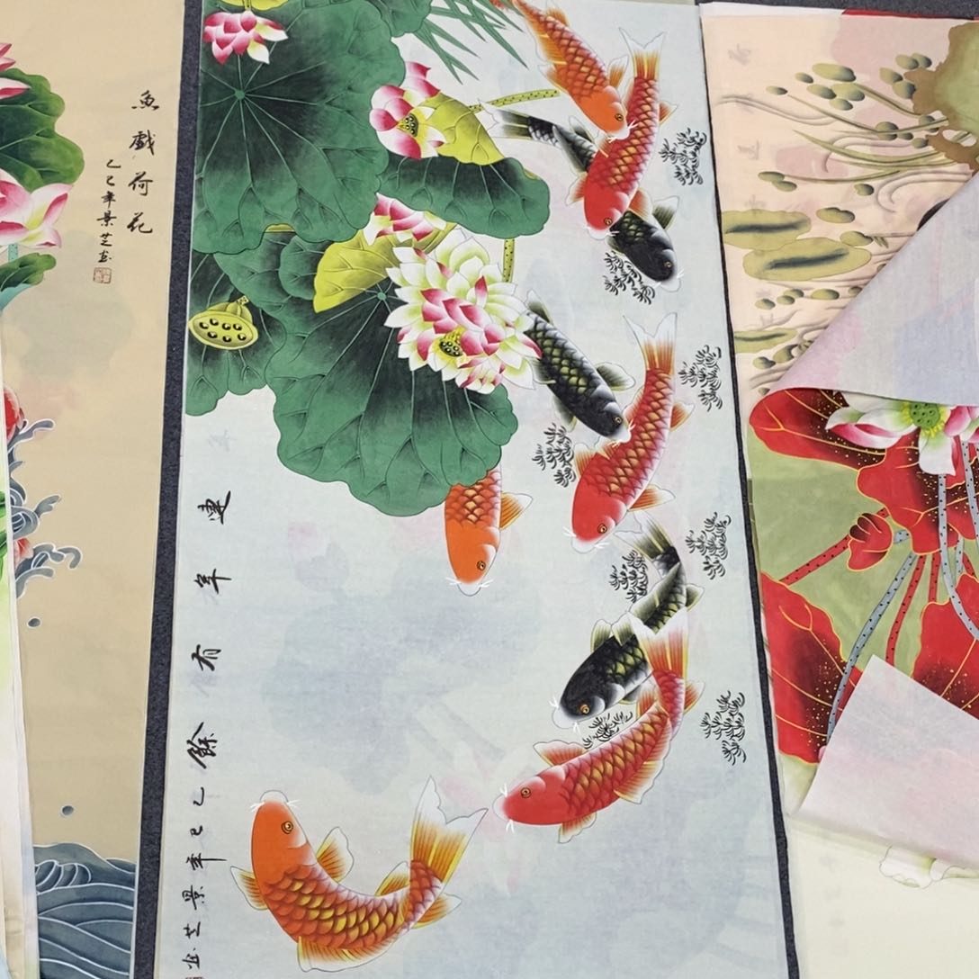 国画尺寸140✖️70四尺工笔手绘画
