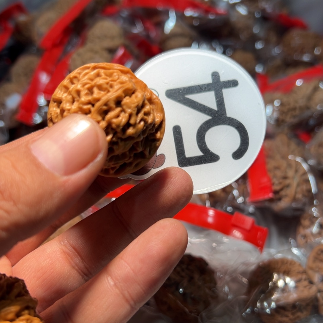 鱼****文玩核桃，白色54号