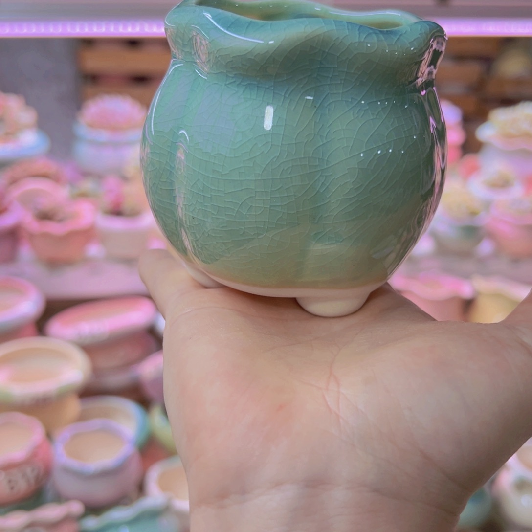 陶瓷花盆当场满12包邮