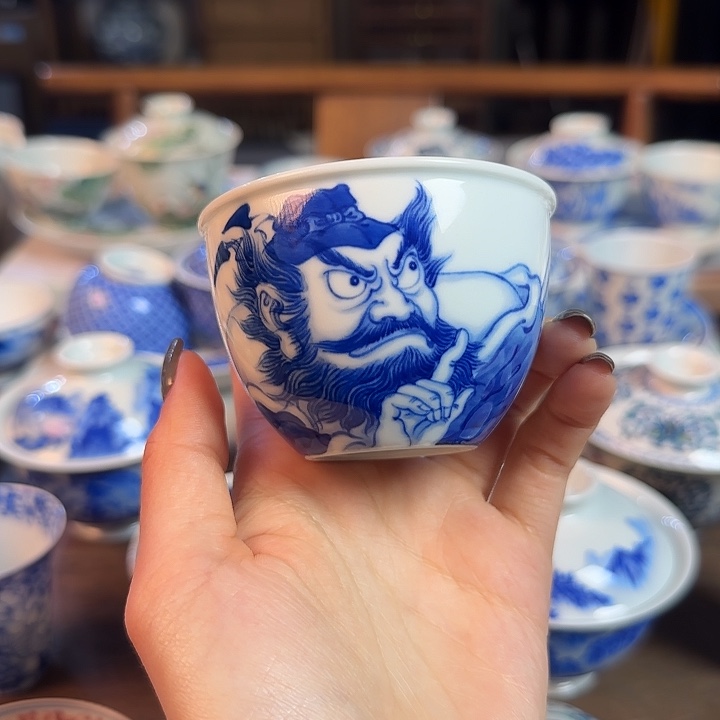 名窑口 非遗画师钟馗缸杯
