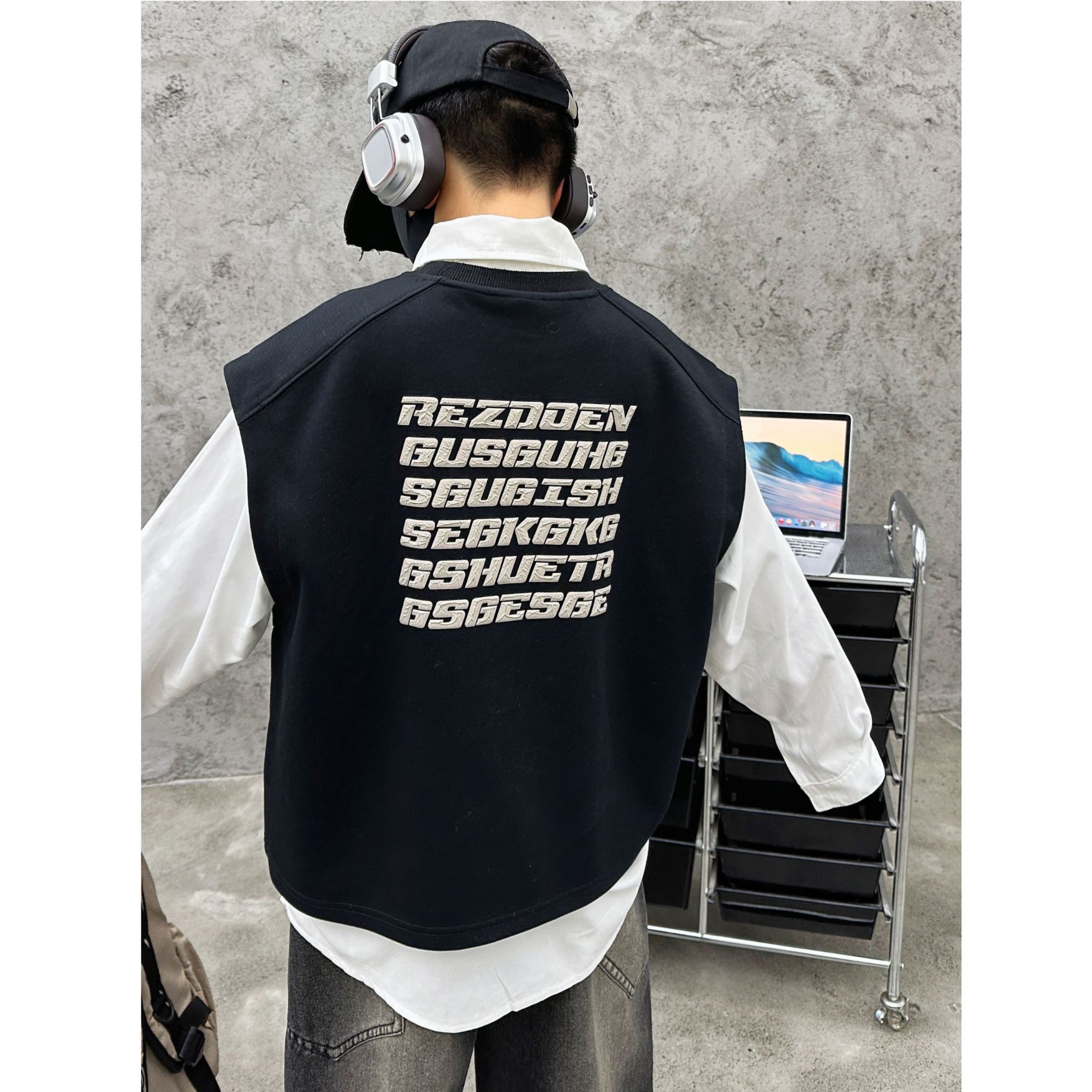 有货】4QW018中大童洋气儿童时尚马甲韩版百搭男童衬衫马夹两件套