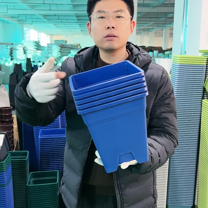 清仓方盆口20高22蓝色5只带托