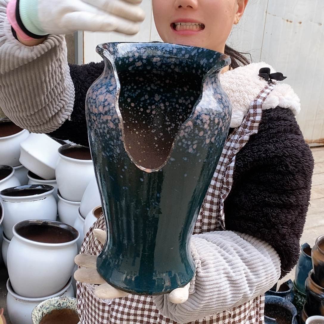 紫砂花盆瑕疵口16高30