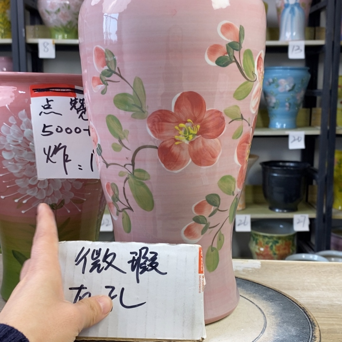 景德镇手工手绘陶瓷花盆