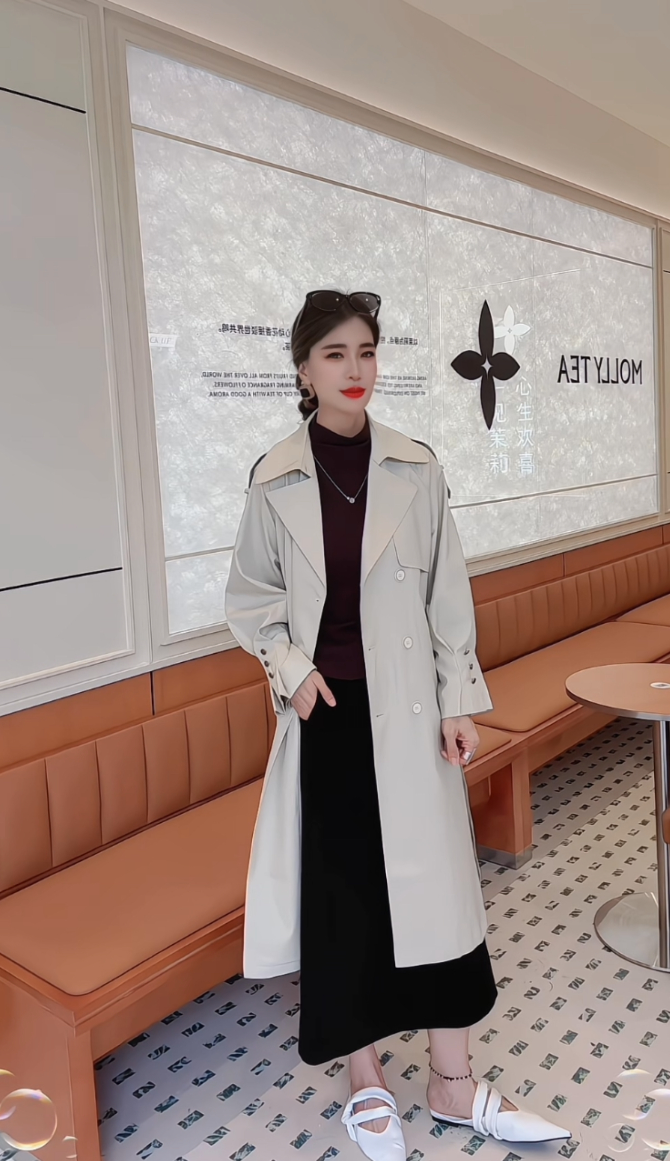 2025秋季新款设计师高货翻领休闲风韩版风衣网红长款气质女中长款