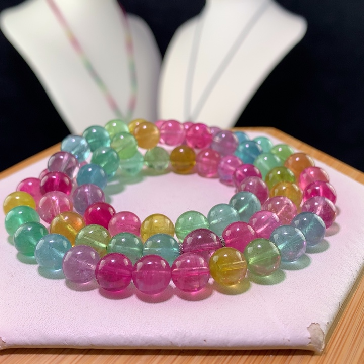 双色碧玺手链未镶嵌