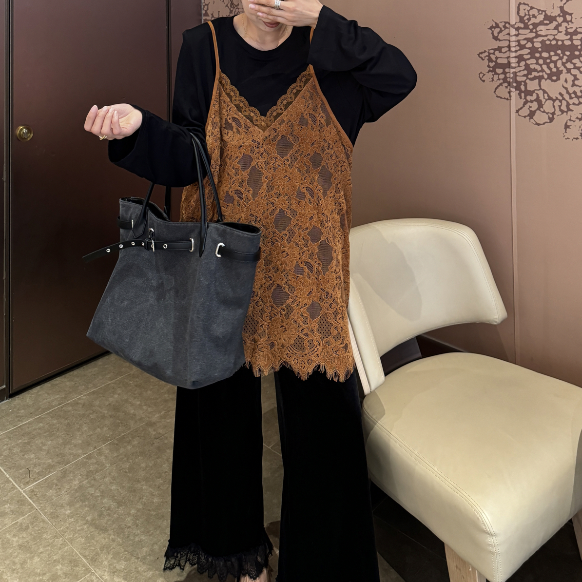 小微主推款Bm家98818#韩系风叠穿套装早秋新款舒适软糯打底衫