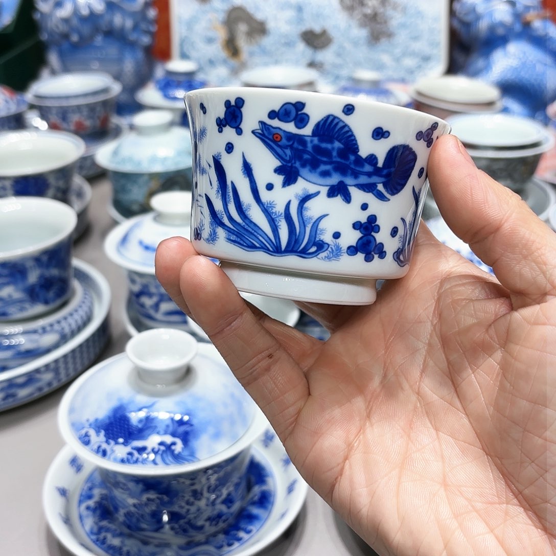 盖碗景德镇高温茶具